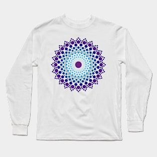 Mandala Purples and Blues Long Sleeve T-Shirt